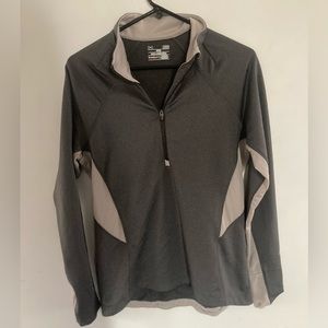 Under Armour Slim Contrast Quarter Zipper Thumbholes Mesh Active Jacket L